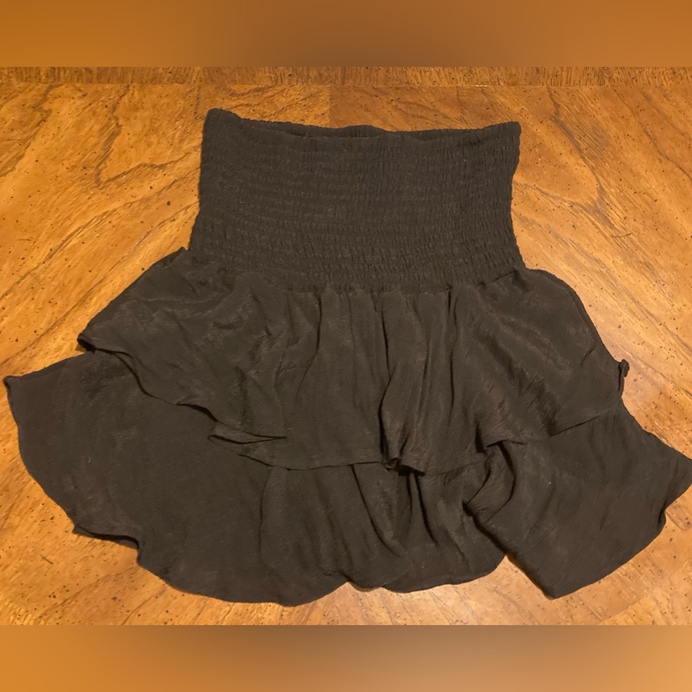 Black Ruffle Top/Mini Skirt‎ size XS